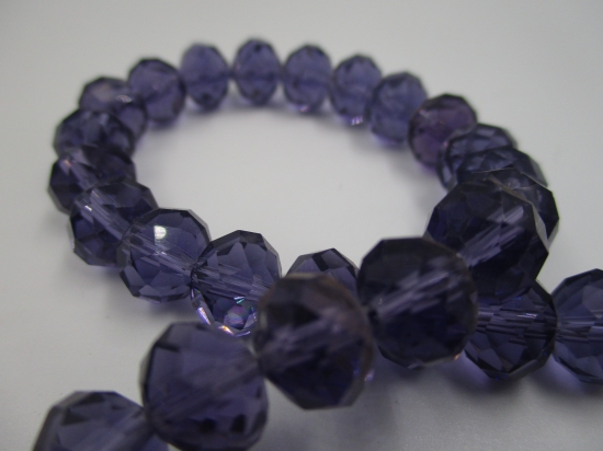 Crystal Disc Purple 10mm +/-65pcs