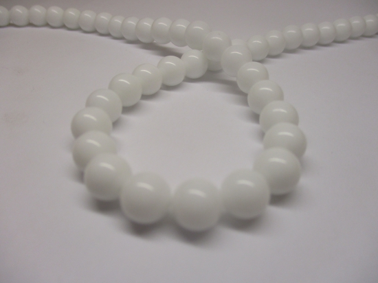 White Porcelain 8mm +/- 48pcs