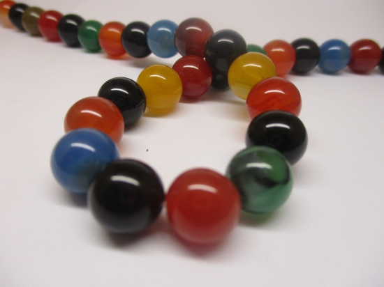 Colored Agate 10mm +/-38pcs