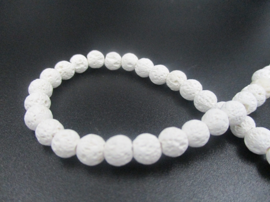 LAVA ROCK 6mm+/-63pcs White