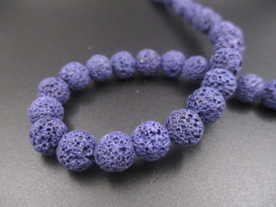 LAVA ROCK 8mm+/-47pcs Dk Purple