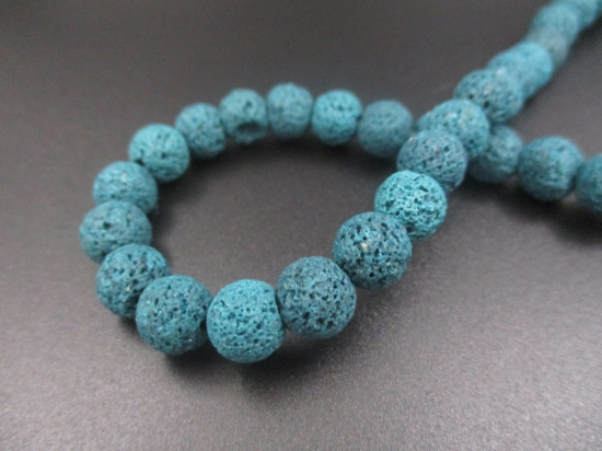 LAVA ROCK 8mm+/-47pcs Blue