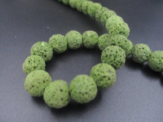 LAVA ROCK 10mm+/-40pcs Lt Green