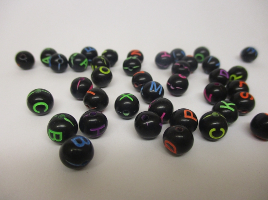 Round 8mm Acrylic (92c9284b) 250g Black mix