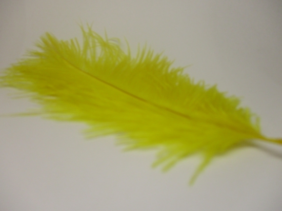 Ostrich feathers 20cm 5pcs #23 yellow