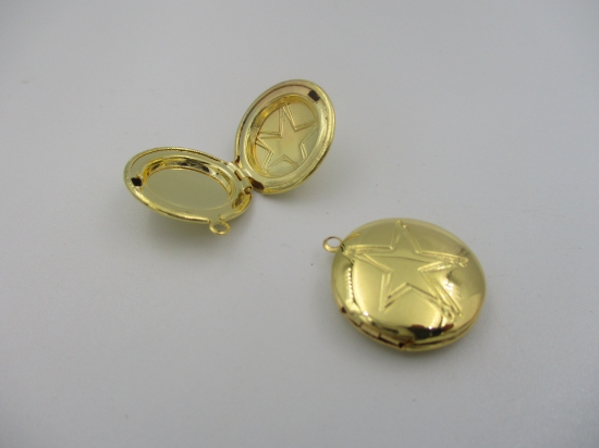 Pendant Locket 1pcs (G) 20mm Round