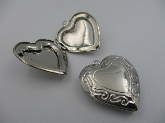 Pendant Locket 1pcs (N) 25x25mm Heart