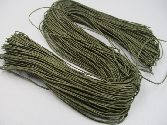 WAX CORD 1MM +/- 70M DK GREEN