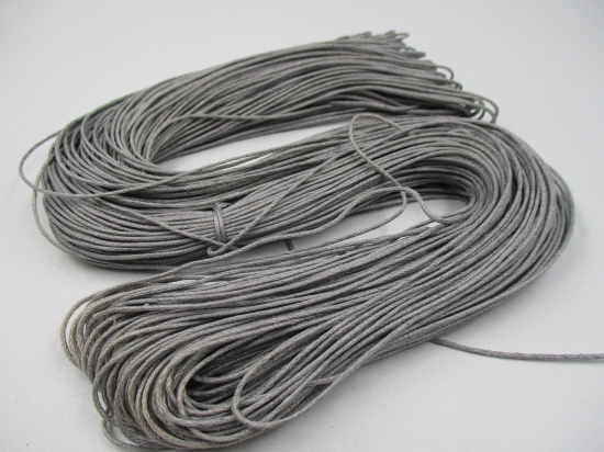 Wax cord 1mm +/-70m GREY