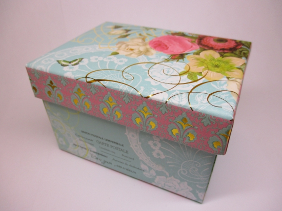 Gift Boxes roses and butterfly (s) 10x7.5x6.3cm