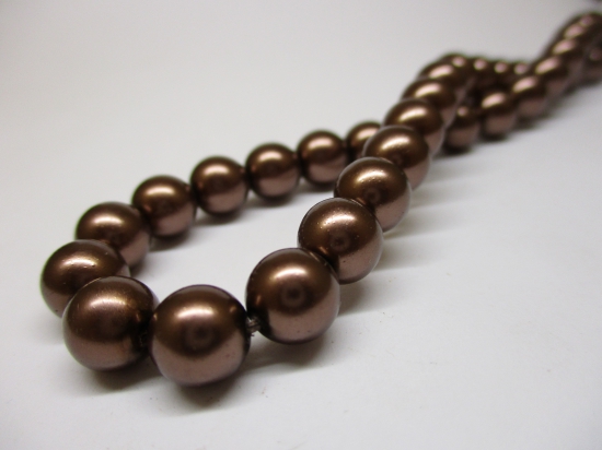 Czech Glass Pearls 8mm Brown +/-75pcs