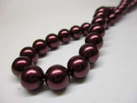 Czech Glass Pearls 8mm Purple +/-75pcs