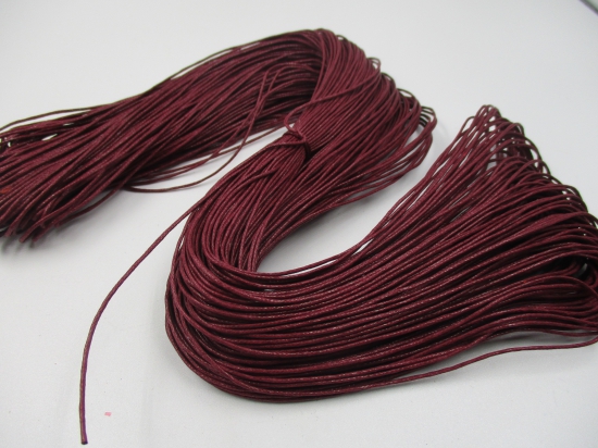 WAX CORD 1MM +/- 70M MAROON