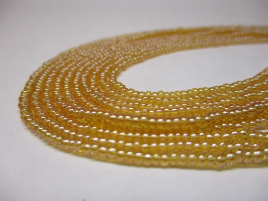 Czech Seed Beads 11/0 Luster Gold 5str x +/-50cm