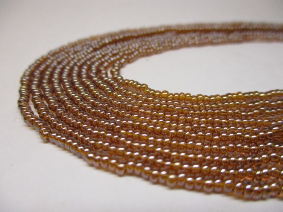 Czech Seed Beads 11/0 Luster Brown 5str x +/-50cm