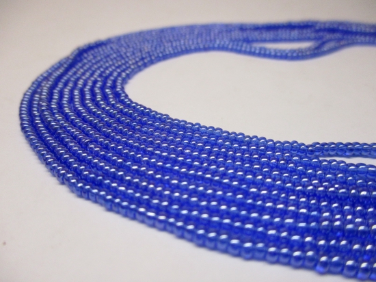 Czech Seed Beads 11/0 Luster Dk Blue 5str x +/-50cm
