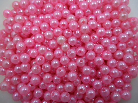 Plastic pearls 500g 12mm Pink
