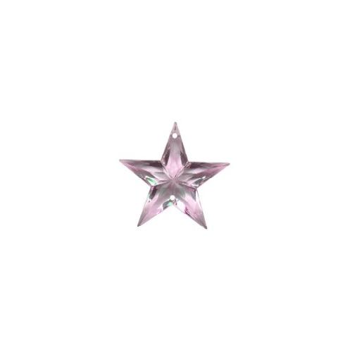 FACET DROP SML STAR/PINK 20PCS