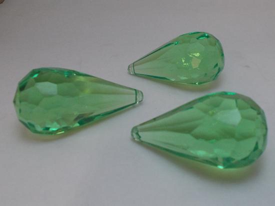 FACET DROP TEARDROP/GREEN 10PC