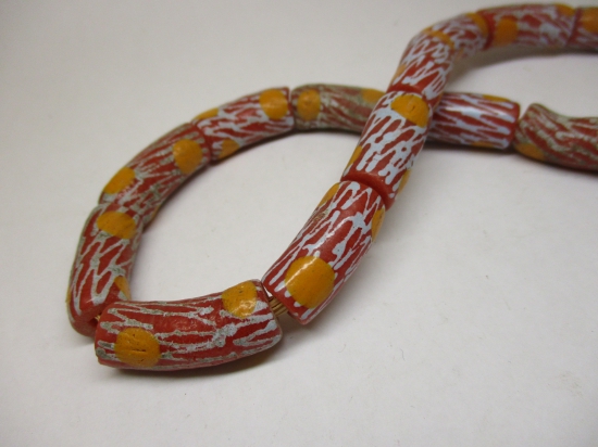 Ghana Trade African Beads +/-66cm 23x10mm