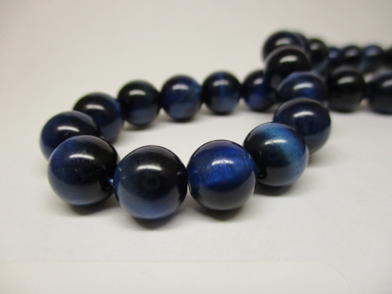 Tiger Eye 10mm +/-38pcs Blue