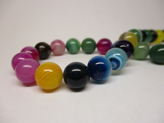 Mix Agate 10mm +/-37pcs