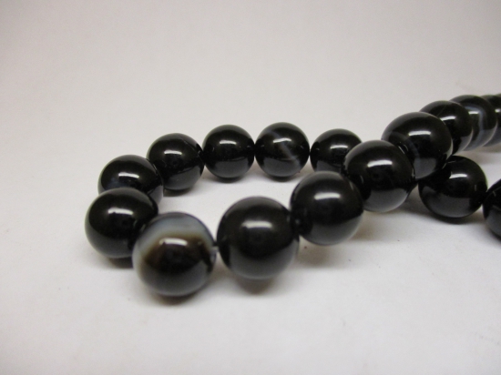 Black Striped Agate 6mm +/-64pcs