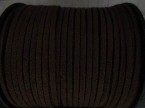 Flat Suede Cord 2.5mm Dk Brown 90m