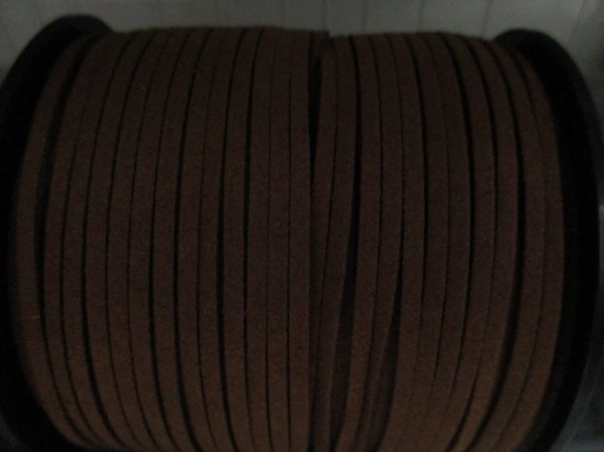 Flat Suede Cord 2.5mm Brown 90m