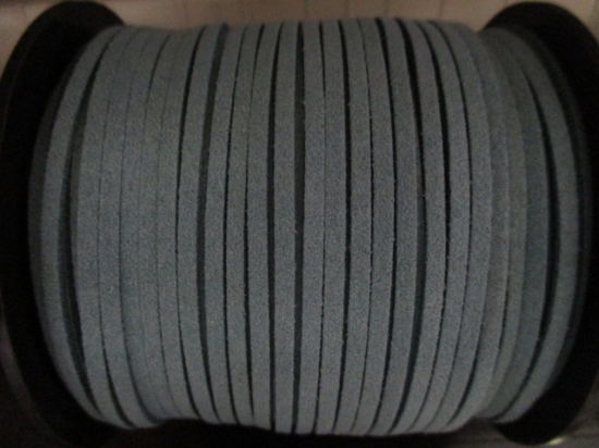 Flat Suede Cord 2.5mm Lt Blue 90m