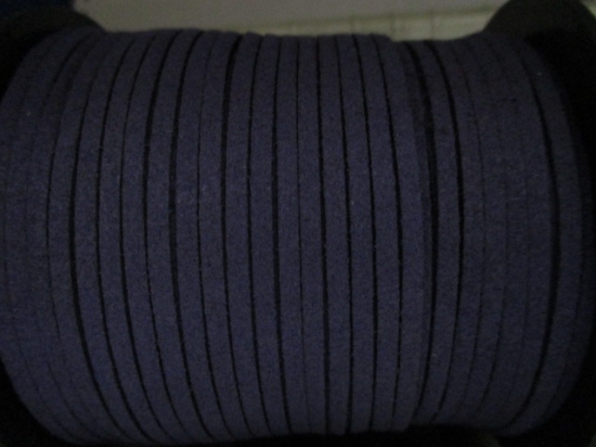 Flat Suede Cord 2.5mm Grape 90m