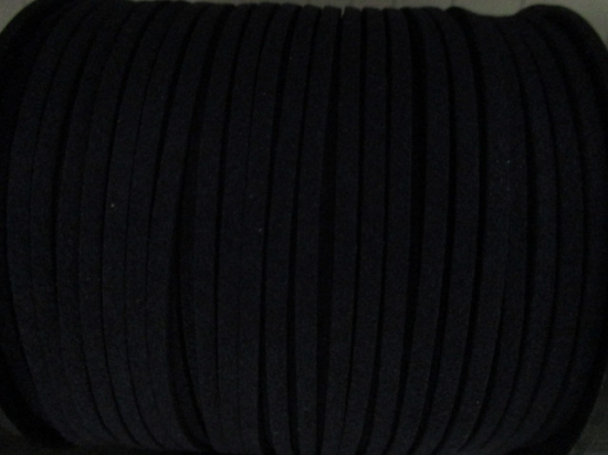 Flat Suede Cord 2.5mm Navy Blue 90m