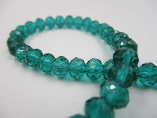 Crystal Disc 6mm Teal +/-90pcs