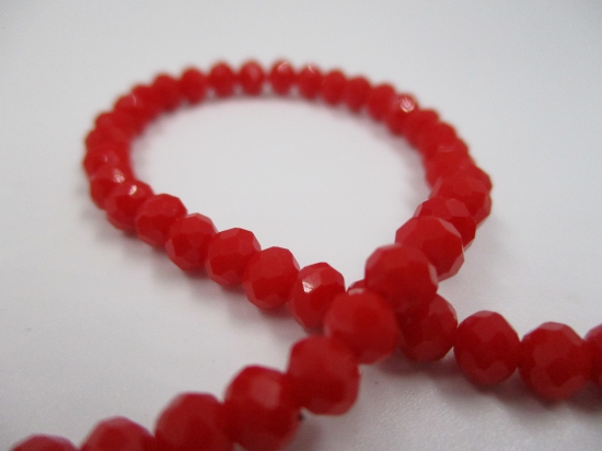 Crystal Disc 4mm Op Red +/-140pcs