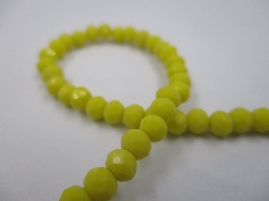 Crystal Disc 4mm Op Yellow +/-140pcs