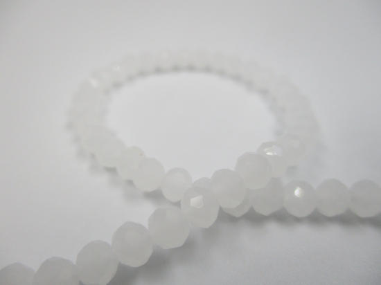 Crystal Disc 4mm Op White +/-140pcs