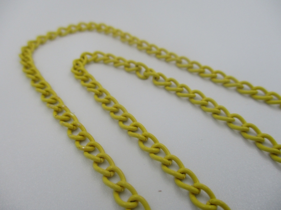 Color Coated Chain 5x4mm link 1m Yellow