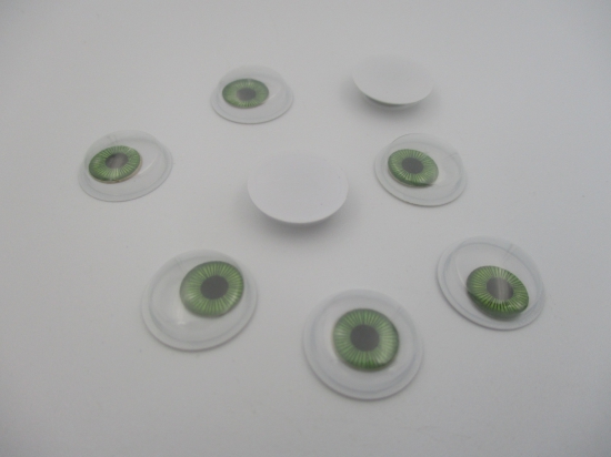 Googly Eyes 15mm +/-20pcs Green