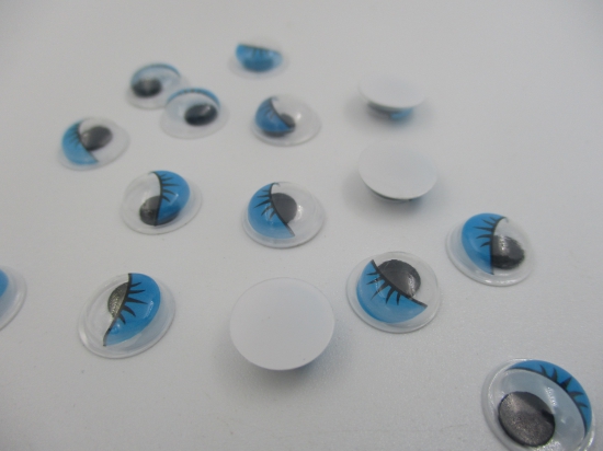 Googly Eyes 15mm +/-25pcs Blue