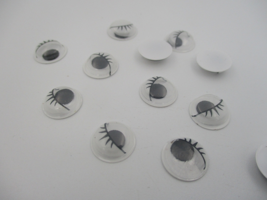 Googly Eyes 15mm +/-25pcs White