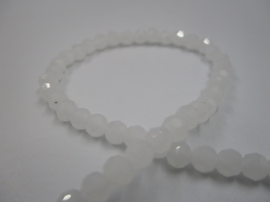 Crystal Round 4mm Op White +/-100pcs
