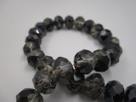 Crystal Disc Black/Clear 10mm +/-65pcs
