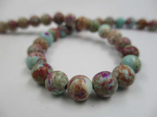 Purple/Blue Sediment Jasper 6mm +/-60pcs