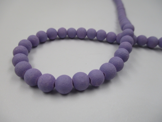 CERAMIC BEADS 6MM +/-75PCS PURPLE