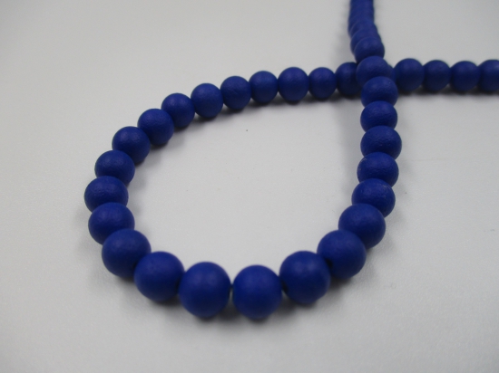 CERAMIC BEADS 6MM +/-75PCS DK BLUE