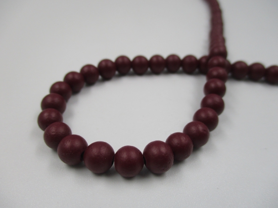 CERAMIC BEADS 6MM +/-75PCS DK BROWN