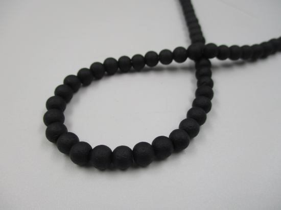 CERAMIC BEADS 6MM +/-75PCS BLACK