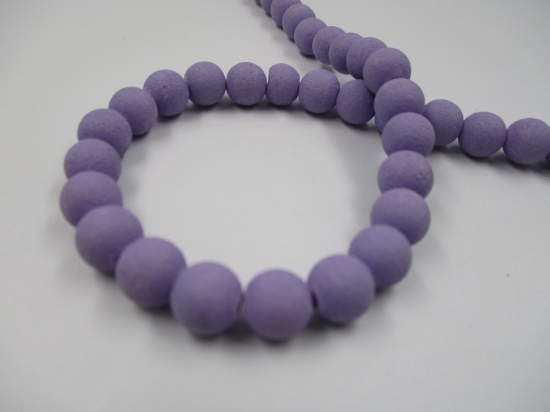 CERAMIC BEADS 8MM +/-52PCS PURPLE