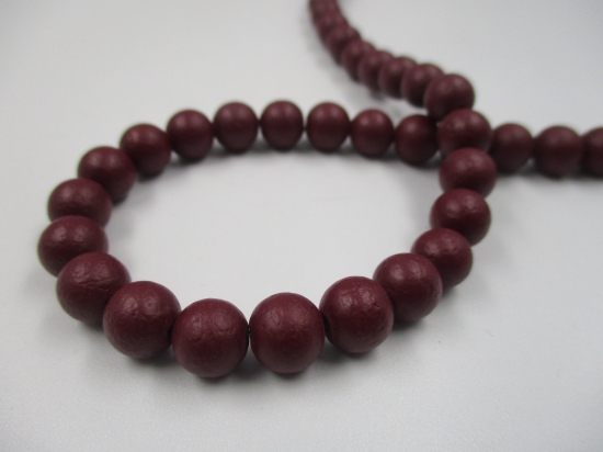 CERAMIC BEADS 8MM +/-52PCS DK BROWN