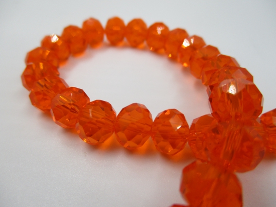 Crystal Disc Dk Orange 8mm +/-60pcs